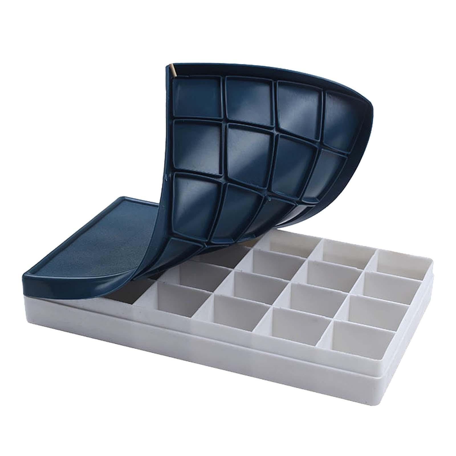 Zambuph Palette With Soft Lid Leakproof Palette Offers Artists Reliable Solution To Maintain Pigment While On Move Portable Folding Paint Tray Mixing Tray 24