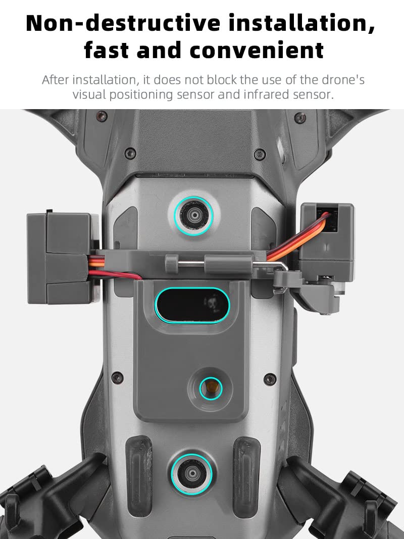 Drone Air Dropping Transport per DJI Mavic 2 Pro/Zoom, Payload Airdrop Release Drop Device, Sistema di consegna del lanciatore di regali, per accessori per kit di esche da pesca per matrimoni