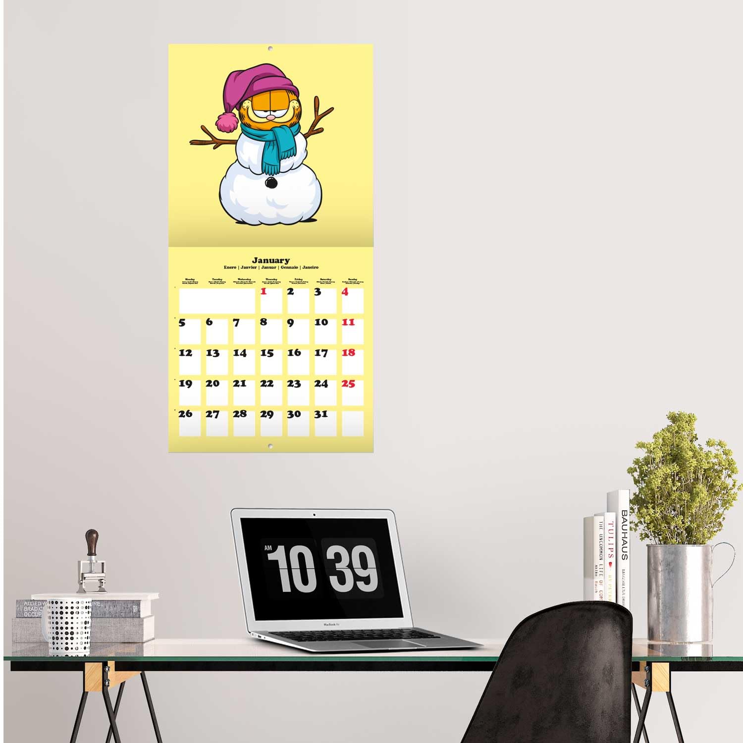 Grupo Erik Wall Calendar 2026 - Garfield Calendar 2026 | Square 30 x 30 cm - 12 x 12 inches Wall Planner, Family Planner Month To View | Garfield Gifts For Cat Lovers, Gifts For Friends