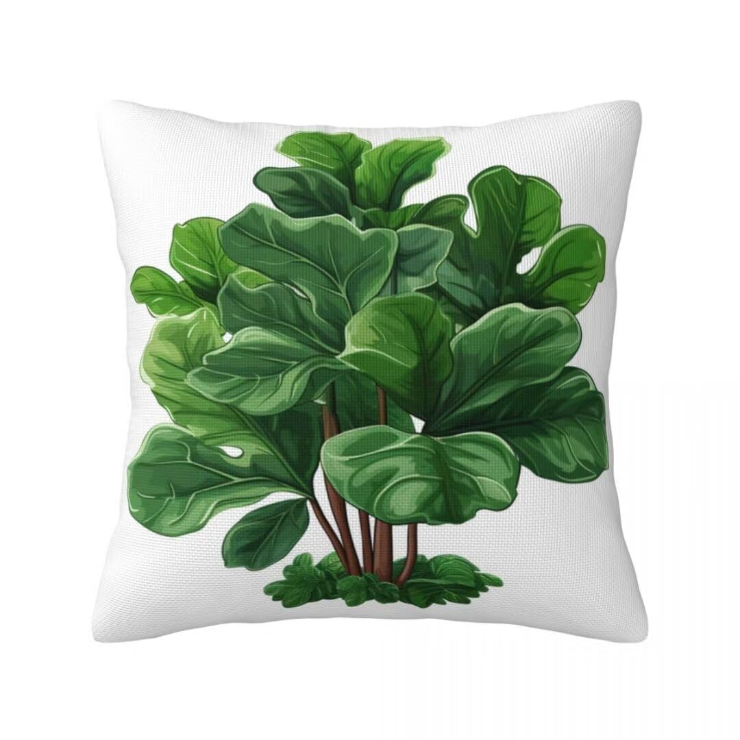 Kissenbezug 65x65 cm 2er Set Outdoor Kissen Grün Sofakissen Leinen Kissenbezüge Dekokissen Vegetativ Zierkissen & -hüllen Deko Kissen Quadratisch Pillow Cover für Schlafzimmer Zuhause Gifts -LY519