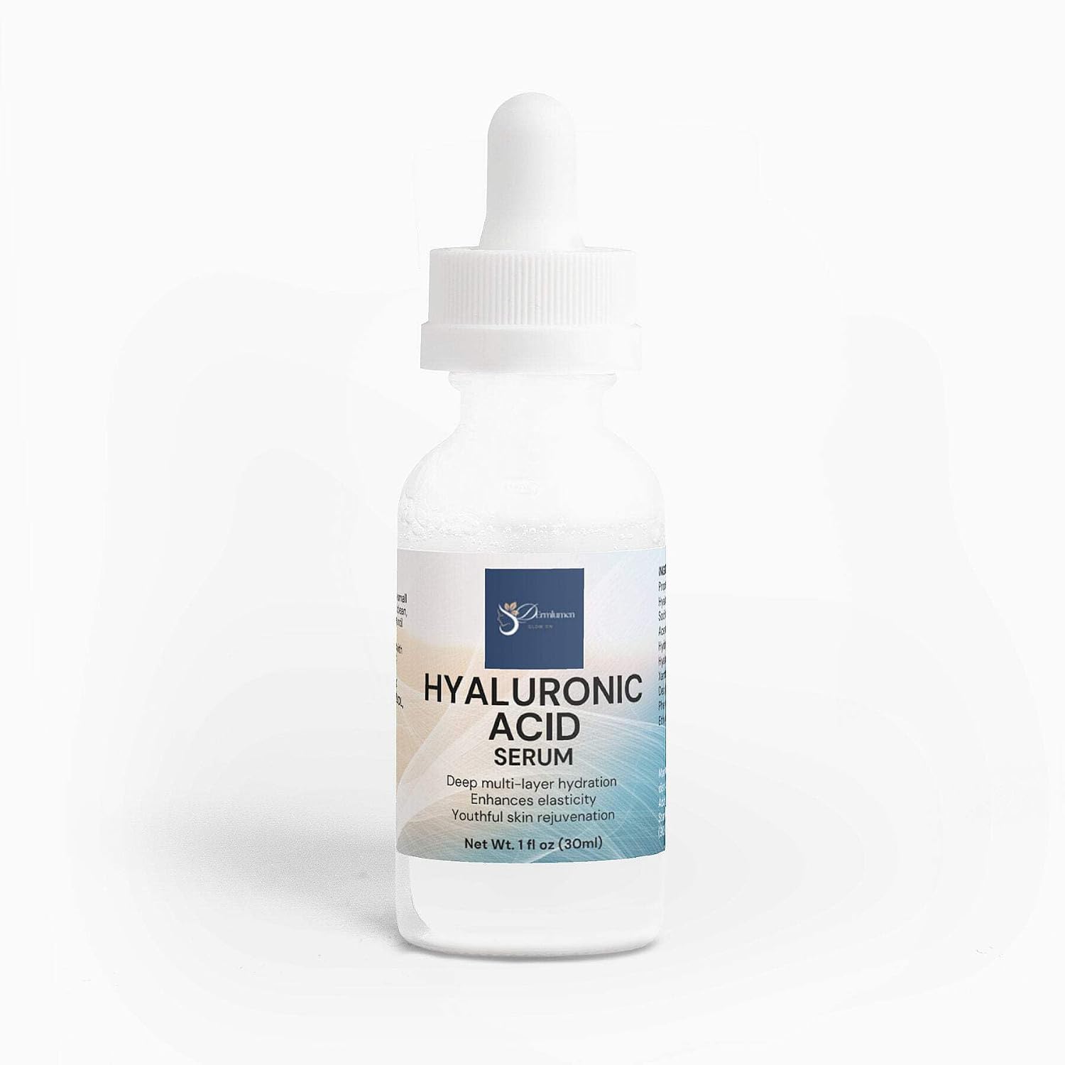 Dermlumen Hyaluronic Acid Serum – Hydrating Face Serum for Dry, Dehydrated & Sensitive Skin – With Vitamin B5 & Aloe – Plumps, Smooths, and Softens Skin – 1oz