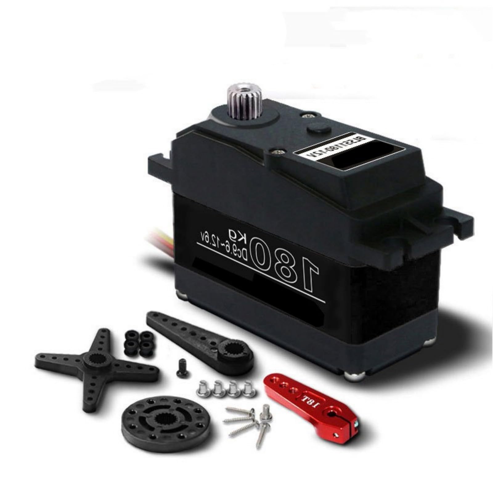 Servo Remoto Digital Sin Escobillas BLS51180 180KG 12V 180/270 Grados Repuesto De Alto Par para Remoto Durabilidad Servo Engranaje Metal