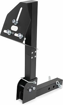Trailer Hitch Spare Tire Carrier - Compatible with Trucks with 2 Inch Hitch Receiver, Adjustable Rack Holder Mount