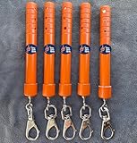 Blinky Lights Marine Lobster Crab Hoop Net Marker Buoy Float End Stick Orange, Pack of 5