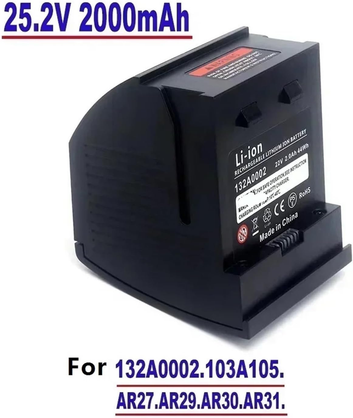 Vacuum Cleaner 25.2 V Lithium-ion Battery Replacement Accessory. Compatible For Bissell 132A0002 103A105 AR27 AR29 AR30 AR31(Style 1)