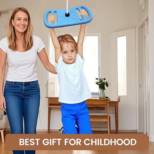 Miniatura 5 de Columpio de árbol para niños, 3 en 1, juego de asiento de un solo disco multifuncional y cuerda de escalada, accesorios para casa de árbol y juegos