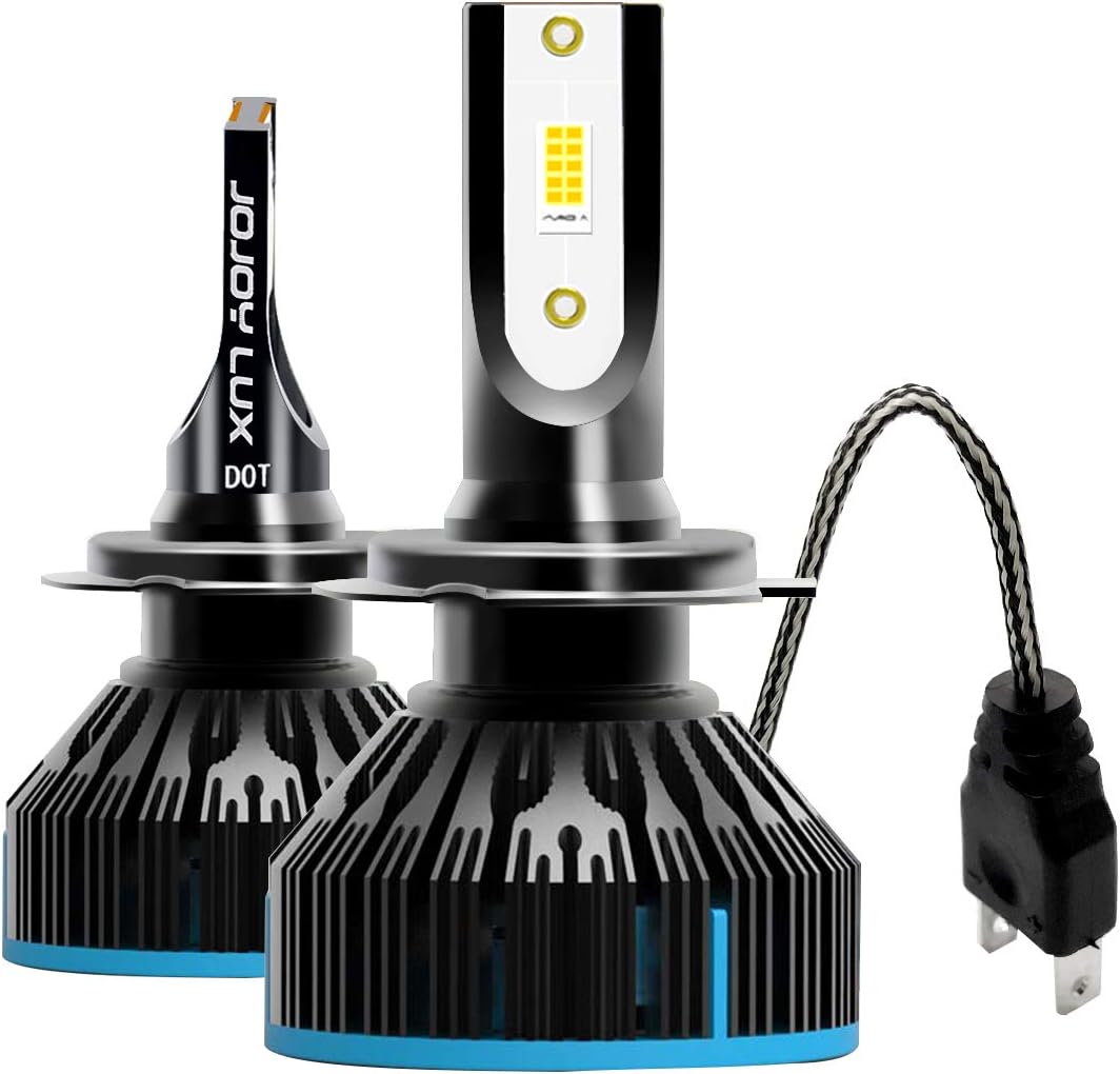 JOJOY LUX H7 LED Low Beam Headlight Conversion Kits, Fog Driving Light Bulb Kit, High Beam Bulbs, with 56W 6400LM Epistar LED Chips, 6500K Diamond White Color, 1 Pair