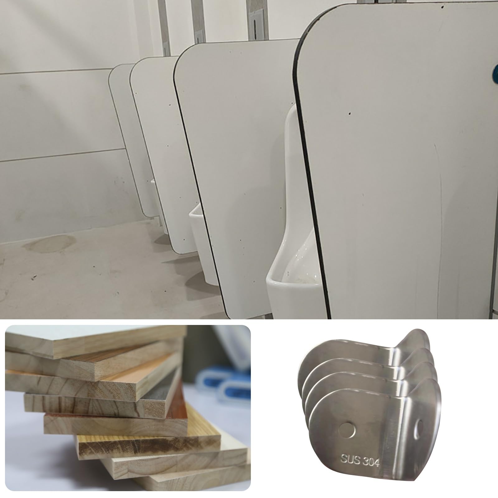 Amazon.co.jp: 小便器仕切り 小便器スクリーン 壁に取り付け トイレ