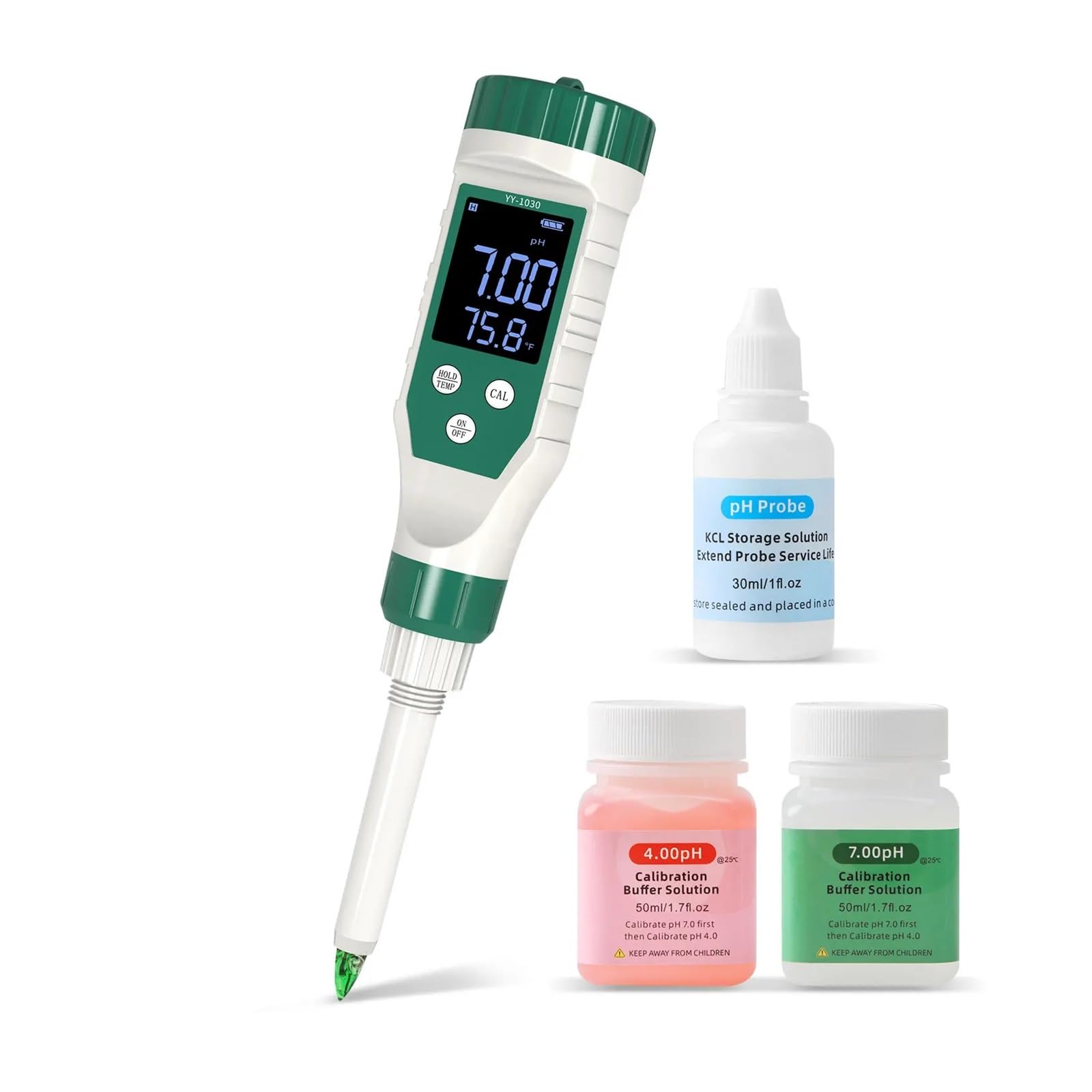 Medidor de pH de alimentos 0,00-14,00, profesional, intelinte, digital, for medir la acidez de la masa, el queso, la carne, el pan, el envasado y el agua.,Precisión mejorada(Oranje)