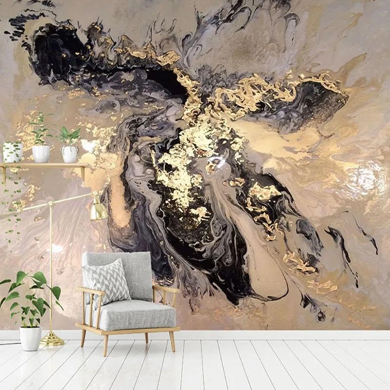Peinture murale 3D abstraite pour créer un mur de fond design dans le salon