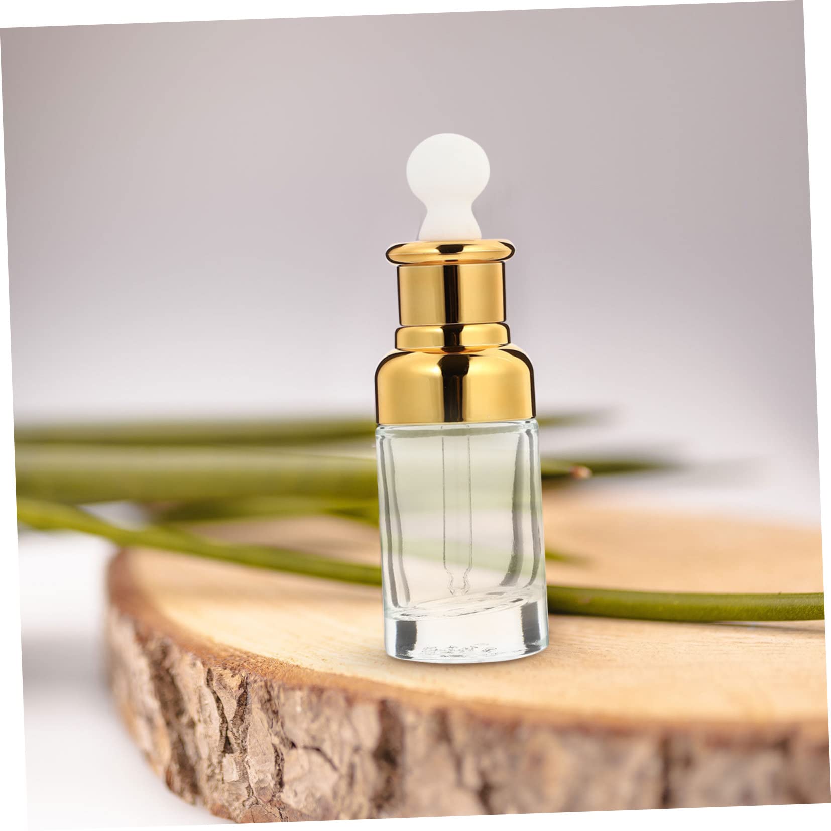 10 Frascos Cuentagotas de Vidrio Dorado de 50ml, Portátiles Prueba de Fugas para Viaje, para Aceites Esenciales y Perfumes