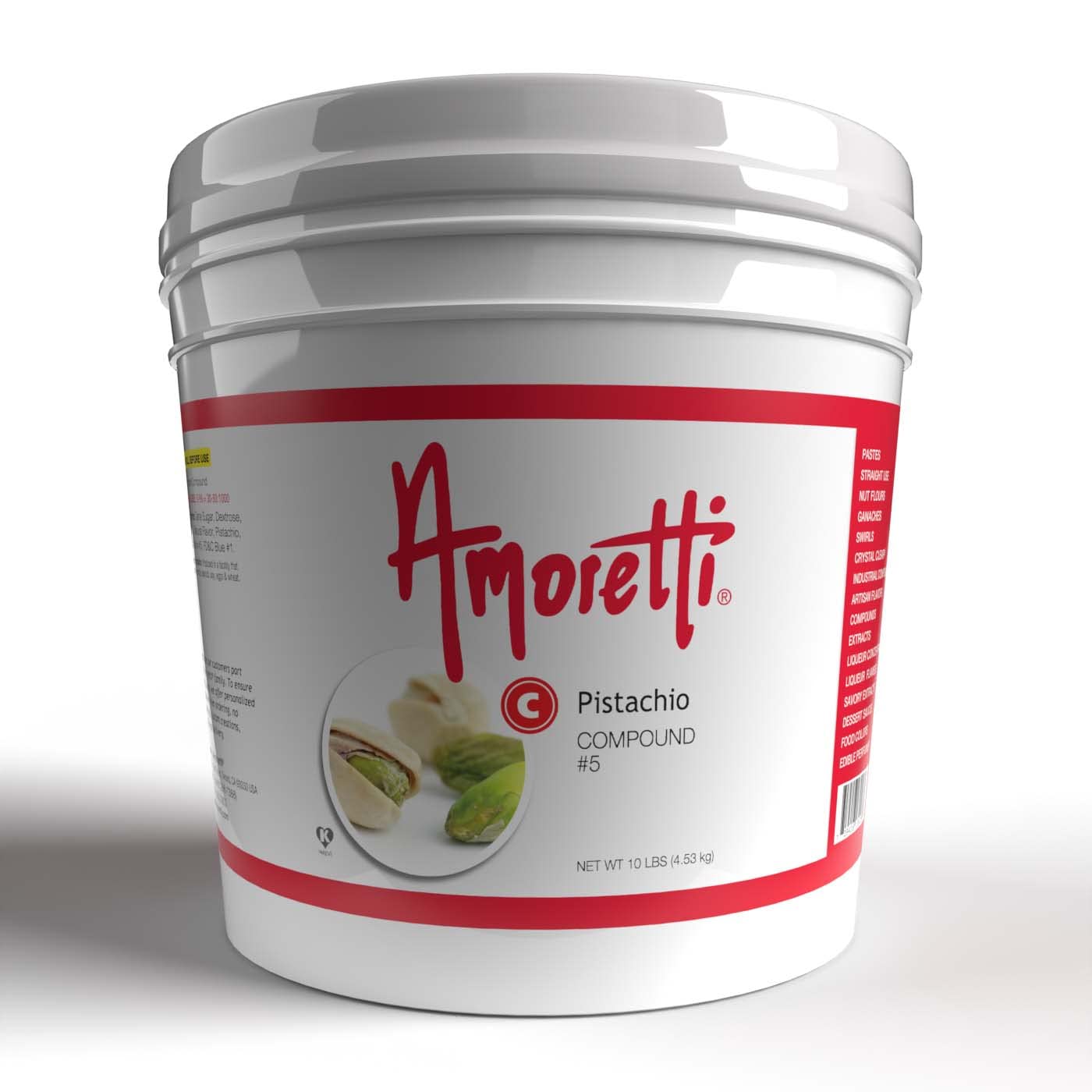 Amoretti - Pistachio Compound 2.2 lbs - Natural Flavors, Shelf Stable Even After Opening, Certified Kosher, TTB Approved, Perfect for Baking Applications & Beverages
