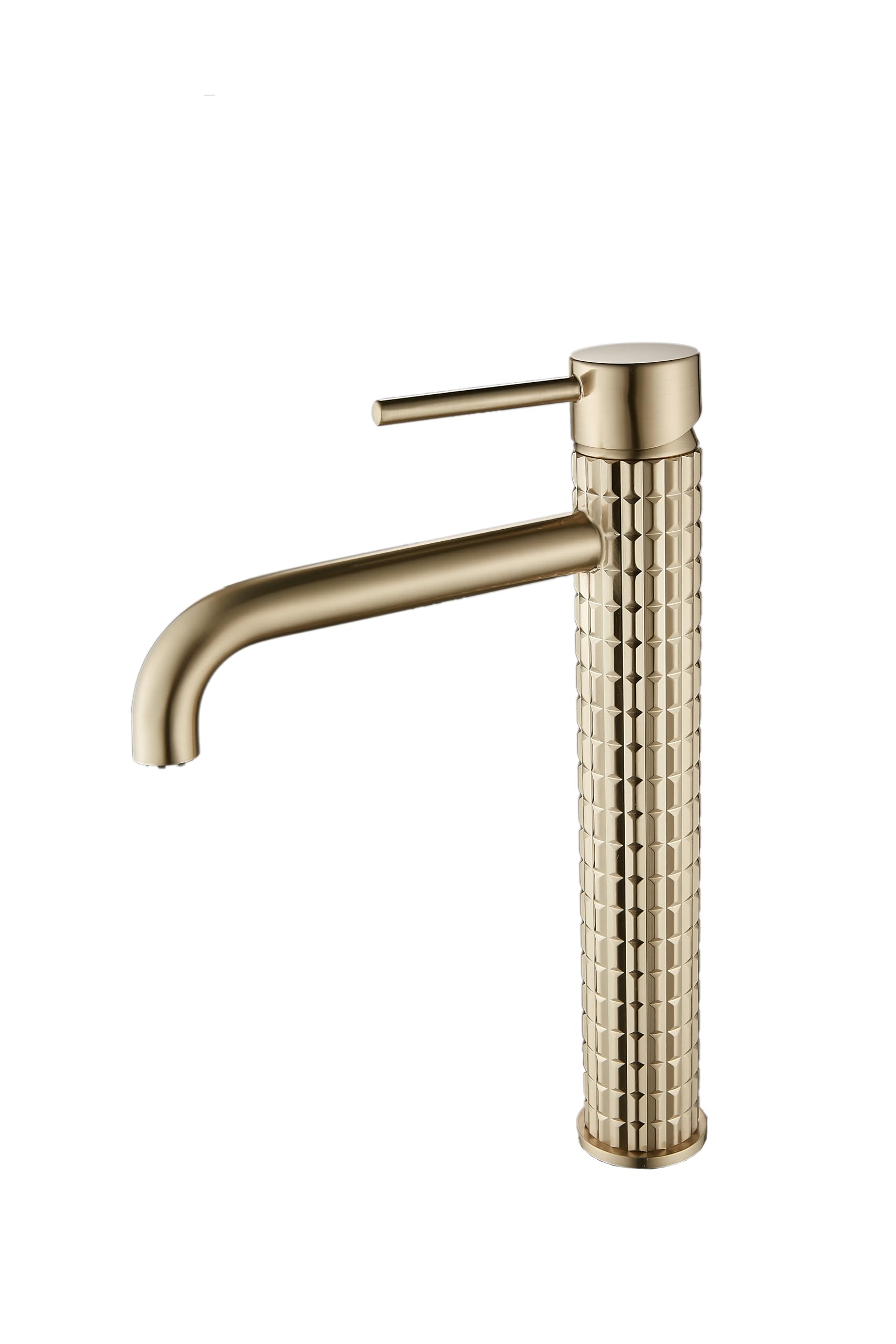 Silver Single-Handle, Single-Hole tapBrass MaterialBathroom Sink tap with Water Supply Hoses.
