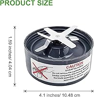 Vista 1 de Replacement Extractor Blade, Fit for NutriBullet 600w/ 900w Pro Series Blender with Silicone Rubber Gaskets Seal Ring for NutriBullet Blender Blade