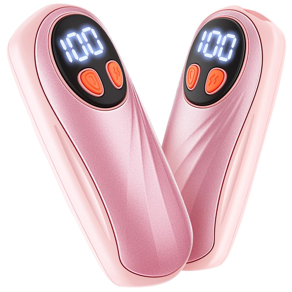 Hand Warmers Rechargeable 2 Pack 6000mAh Electric Hand Warmers 5-Level Heating with Battery Display Reusable Portable Pocket Heater