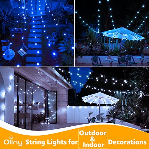 Ollny G40 30Ft Outdoor String Lights, Waterproof Rgb Color Changing Hanging Lights With 30 Edison + 2 Spare Led Bulbs, Shatterproof Outside Lights For Patio Camper Garden Porch #TOP5