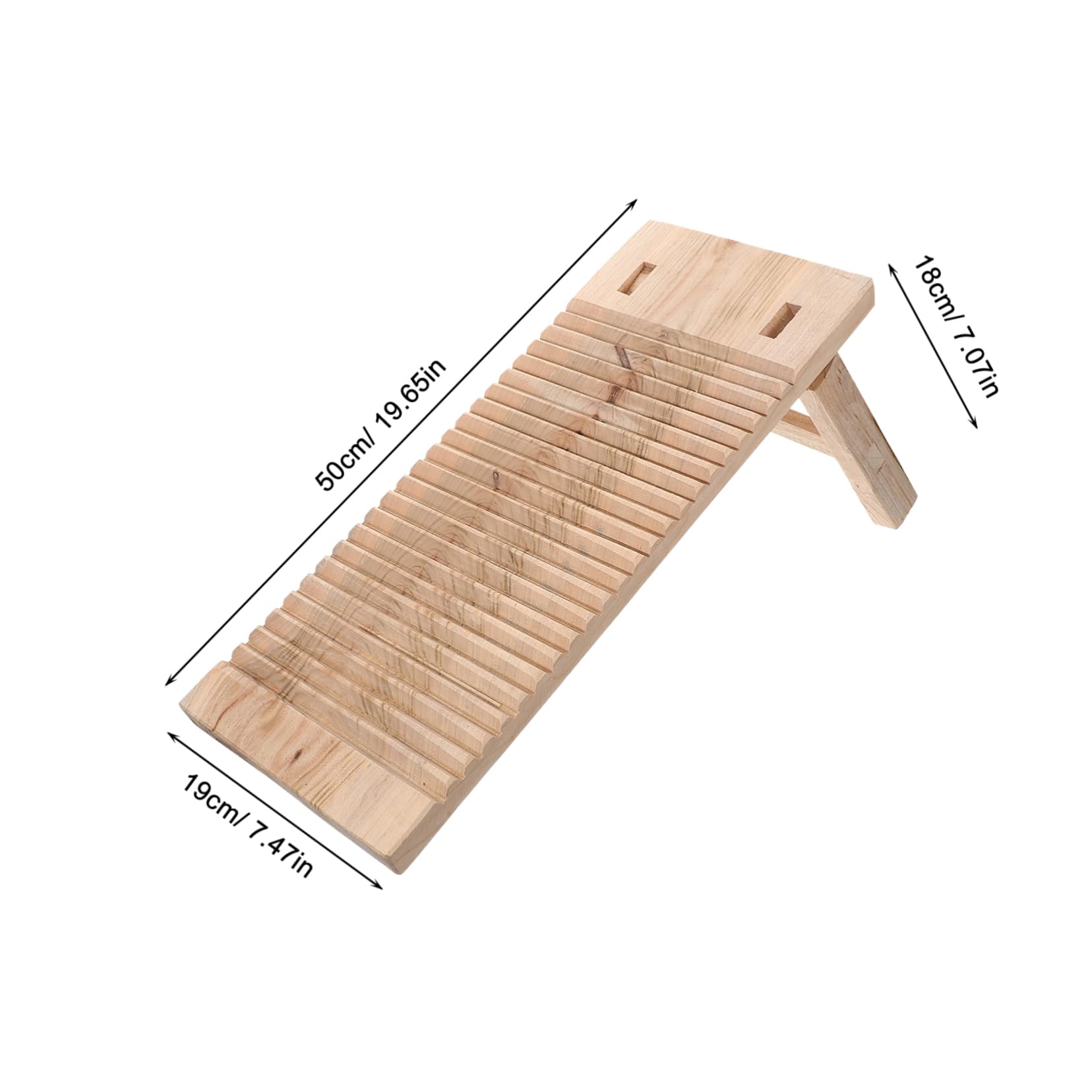 GLEAVI Tabla de Lavar de Madera Maciza Práctica y Antideslizante Patas, Superficie Pulida y Diseño Resistente para Lavar Ropa a Mano Hogar