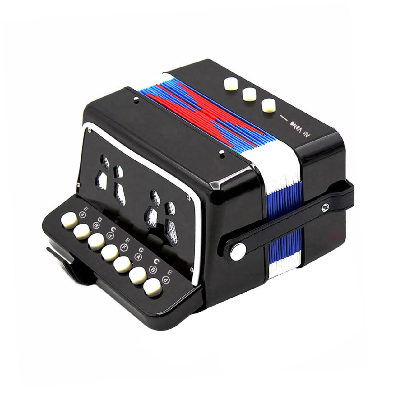 Organetto Giocattolo per Bambini Nero, Strumento Musicale | Abs e Plastiche Tecniche, Accessorio Incluso Colore Casuale, Design Creativo per Piccoli