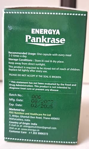 Miniatura 8 de PANKRASE  12 enzimas digestivas de confianza médica para gases, hinchazón, pueden ayudar en la digestión de varios alimentos y absorción de