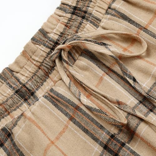 IDEALSANXUN Womens Long Plaid Skirts High Waisted A Line Renaissance Maxi Skirt with Pockets3