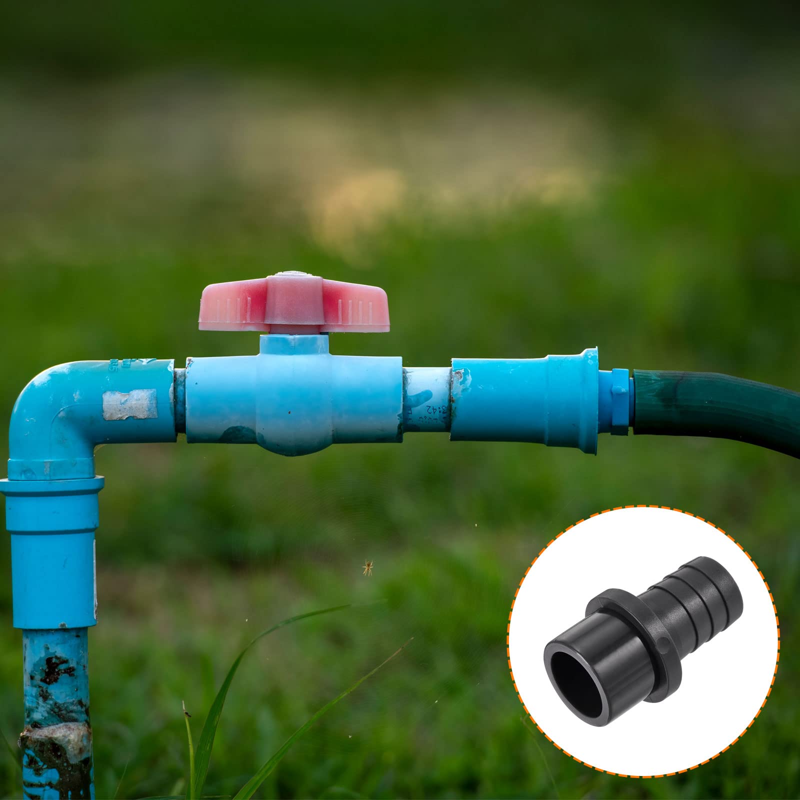 M METERXITY 2 Pack PVC Pipe Fitting, Water Tube Connector, 20mm Barb Straight Pipe Joint - Image 2
