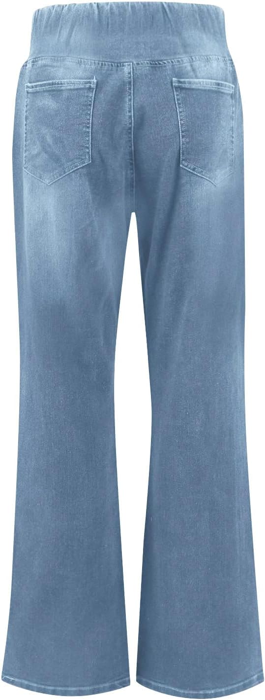 Bell Bottom Jeans for Women High Waisted Crossover Flare Jeans Stretchy Butt Lifting Jeggings Workout Gym Yoga Pants