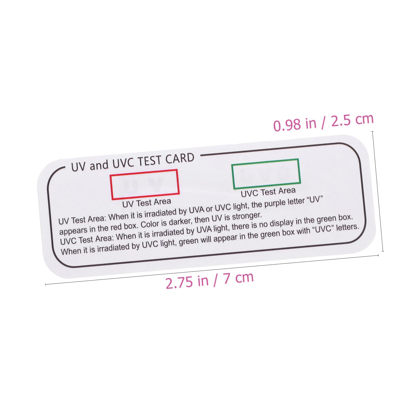 Holibanna 5 pezzi Schede Indicatore Uvc Test UV Strisce Compatte e Portatili per Monitoraggio e Intensità Luce UV