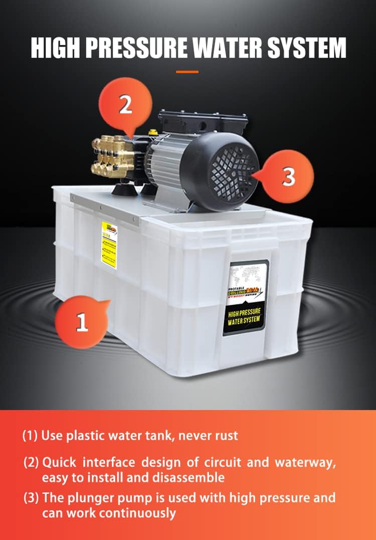 US STOCK MB-2000C EDM Driller Depth Setting 1500W Portable EDM Drilling Machine Φ0.5-3mm(Φ0.02''-0.12'') Mircro Hole EDM Punching Machine with High Presure Water Pumb