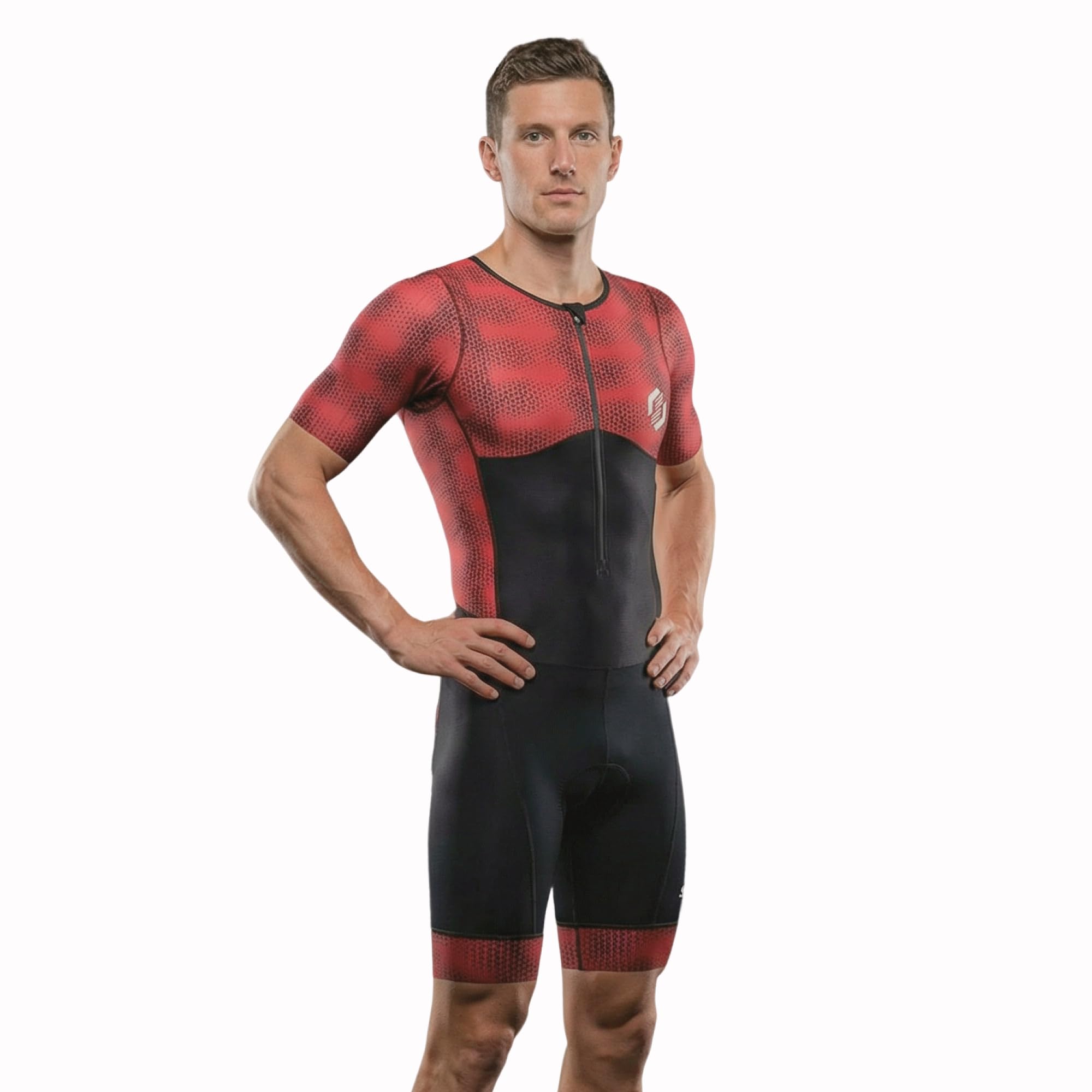 SLS3 Traje de Triatlón para Hombre - Tri Suit con Mangas Aerodinámicas para Hombre - Tejidos Pro FX para Triatlón Masculino