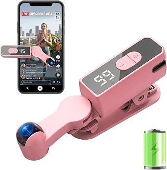 Auto Clicker Tapper,Portable Clicker for Tiktok iPhone iPad Android Smartphone,Rechargeable Cordless Wriless Clicker 107 Adjustable Speed,Screen Auto Tapper for Live Stream Likes, Games Pink