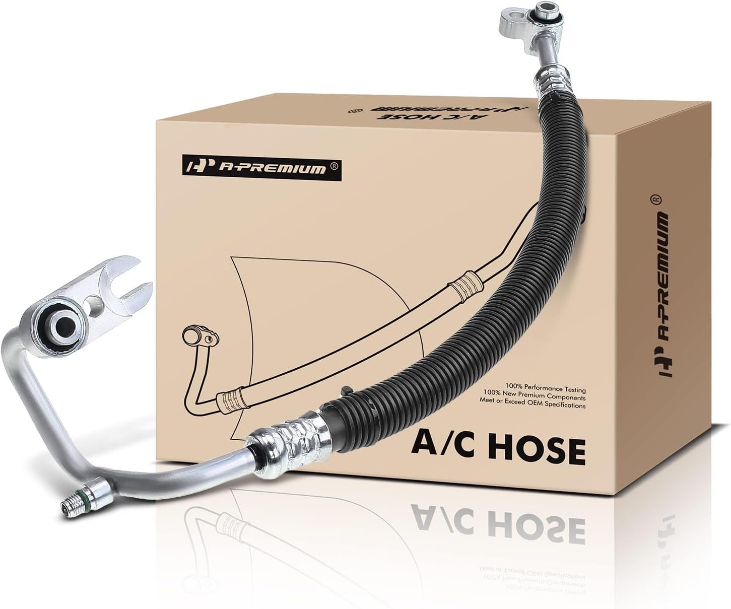 A-Premium A/C Discharge Line Hose Assembly Compatible with Jeep Grand Cherokee 2012-2021 & Dodge Durango 2011-2021, 5.7L 6.2L 6.4L, Petrol, Compressor to Condenser