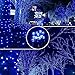 Twinkle Star 200 LED 66ft Christmas Tree String Lights Plug in, 8 Modes Green Wire Clear Bulbs Mini Lights, Waterproof Fairy String Lights Xmas Wedding Party Holiday Decoration, Blue