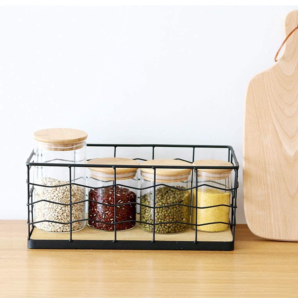 Bureau zwart ijzer met houten blad - De Hebberij
