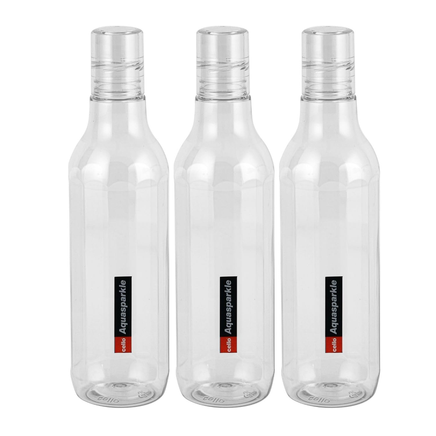 Cello Aqua Sparkle Water Bottle Set of 3, 1L