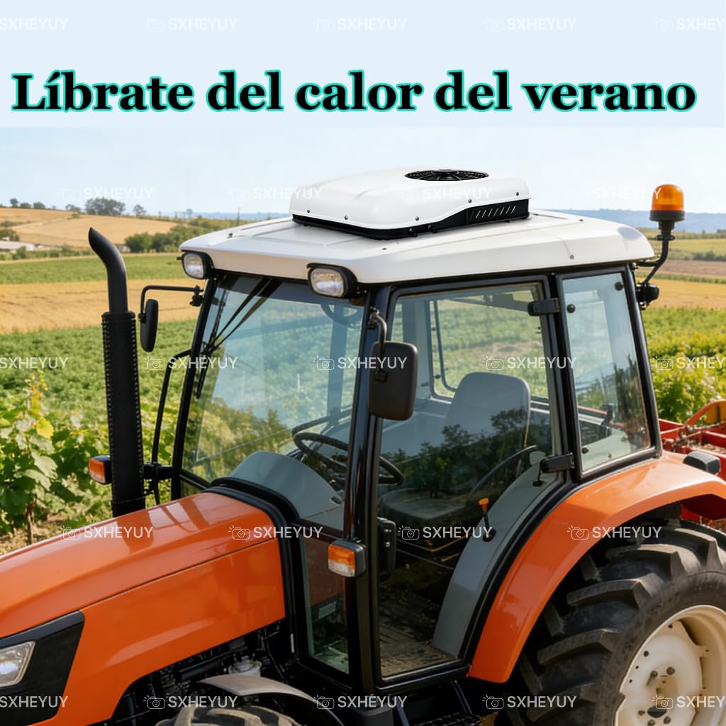 SXHEYUY Aire Acondicionado 12V 24V, Aire Acondicionado Camper Solo Frío O Frío/Calor, Precargado De Refrigerante, para Caravanas, Camiones, Vehículos Agrícolas,12v,Solo frío