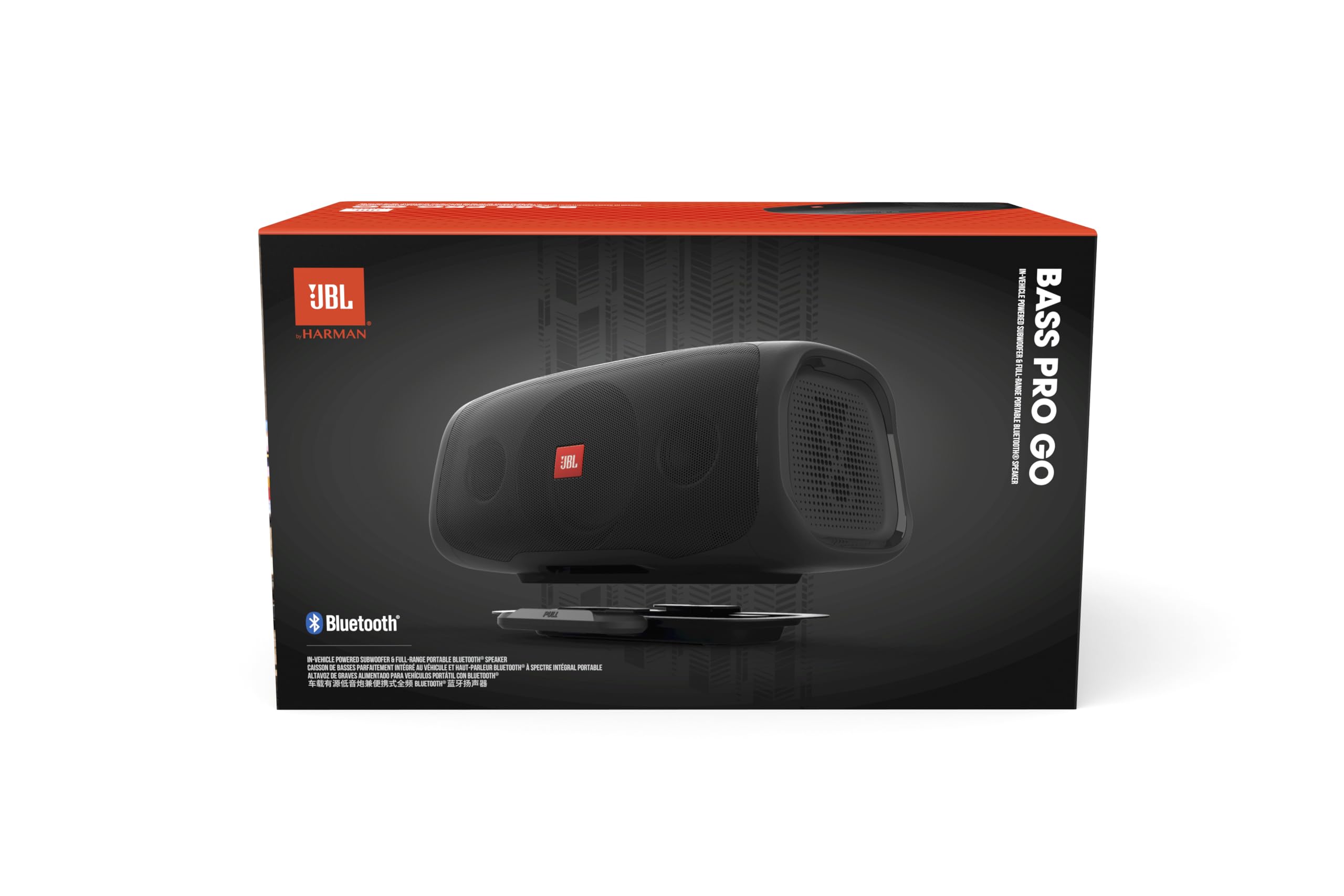 JBL BASSPRO Go - 2 in 1: Aktiv Subwoofer Auto und 200 Watt Bluetooth Party Lautsprecher in einem - Einsetzbar im Auto & daneben, Black