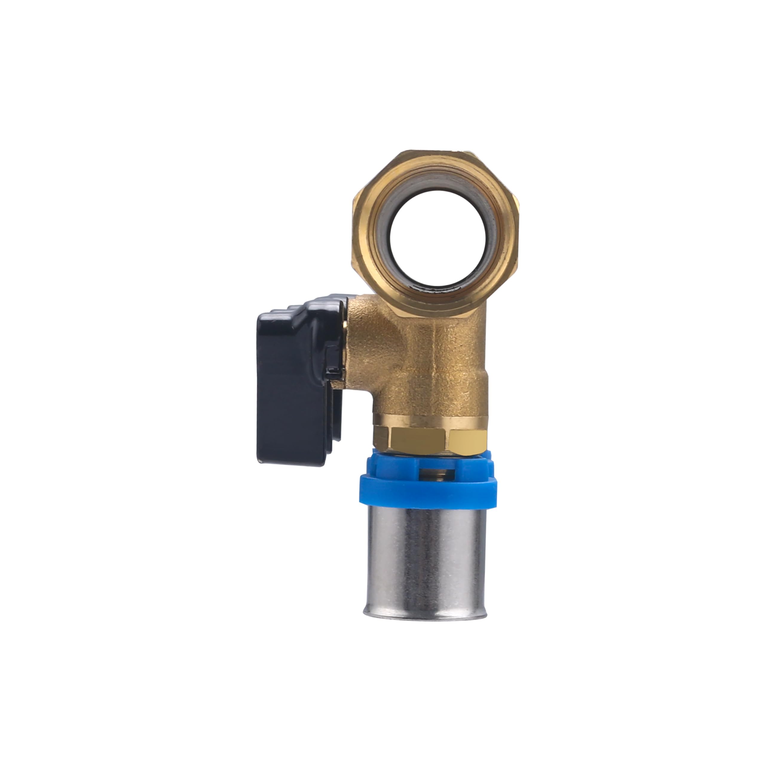 Colector macho-hembra 3/4 con 6 salidas multicapa a prensar Ø20 y válvulas | Latón | Conexión segura, duradera y precisa | Ideal para fontanería | Fácil instalación | QUICK PLOMBERIE