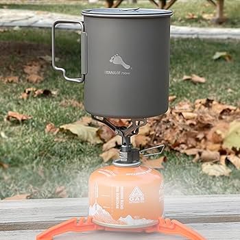 TOAKS Titanium 750ml Pot with BRS 3000T Stove with Gas