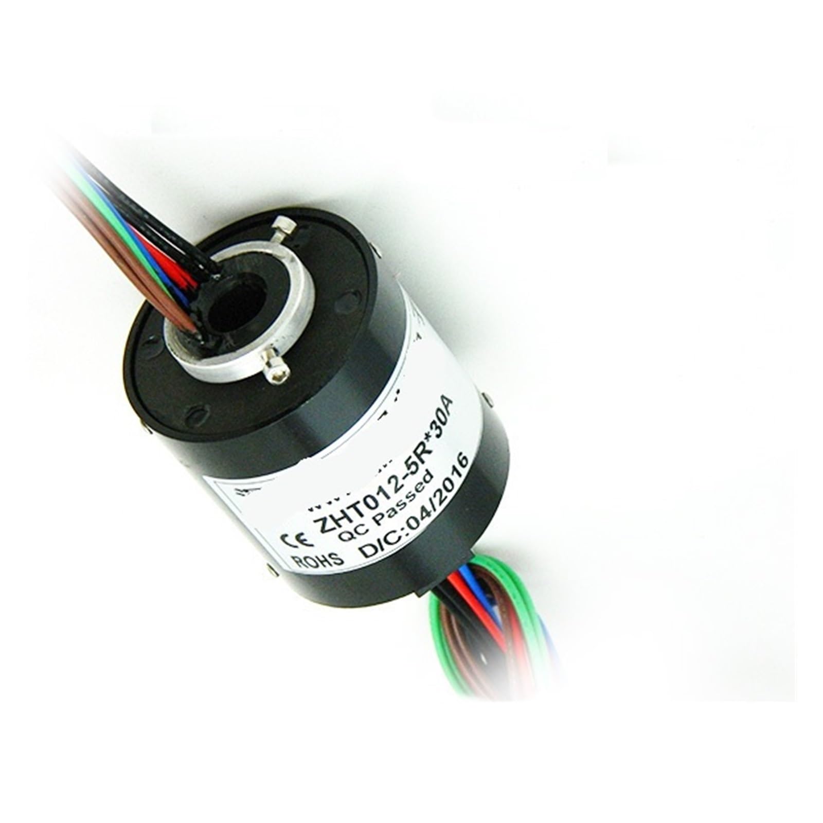 Anillo colector de eje hueco de 12 mm con apertura de rotación de 360 ​​grados ZHT012-05 * 30A