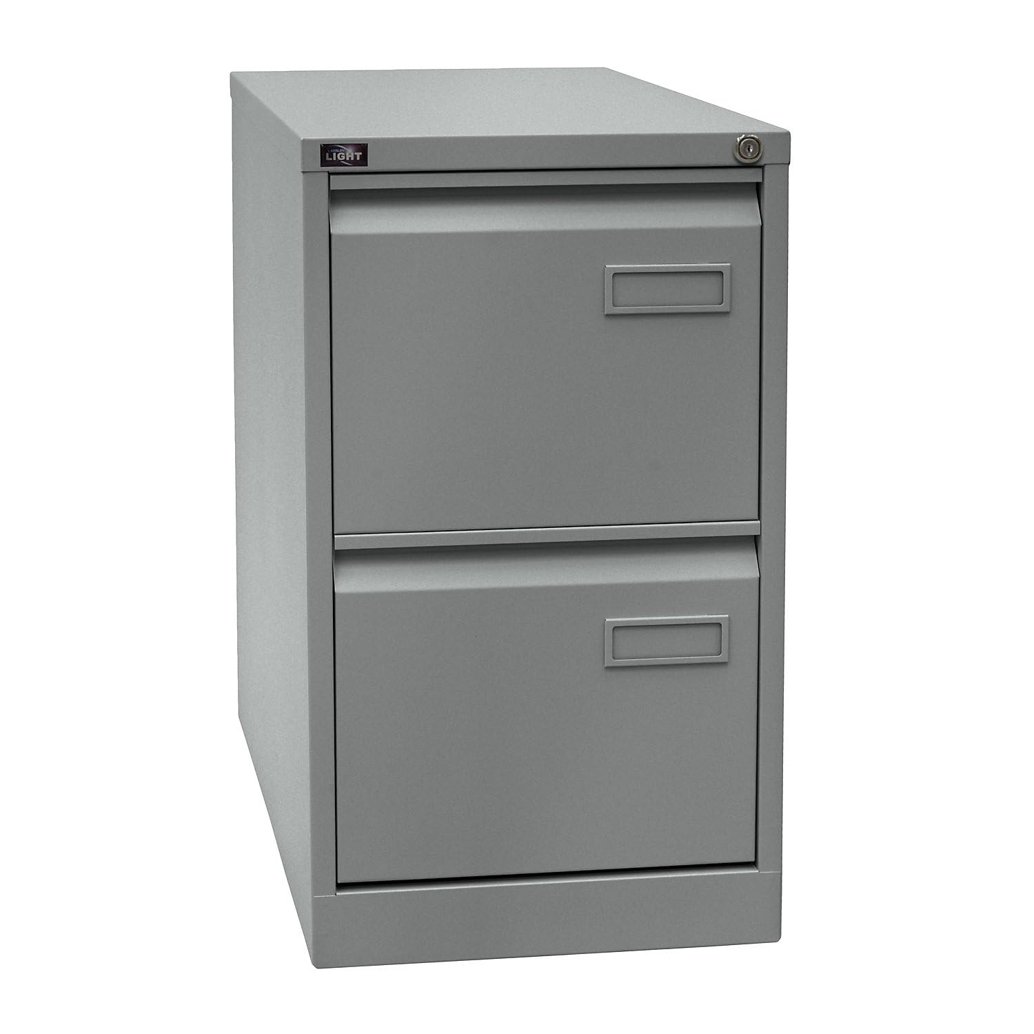 BISLEY Light Hängeregistraturschrank, einbahnig, DIN A4, 2 HR-Schubladen, Metall, 355 Silber, 62.2 x 41.3 x 71.1 cm