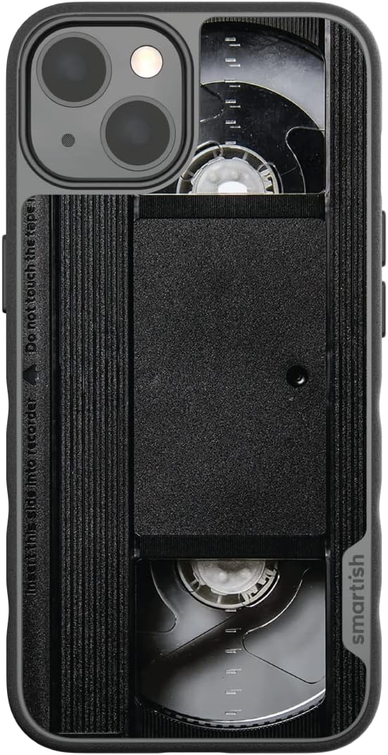 Smartish - VHS - iPhone 14 Magnetic Case - Gripmunk Compatible with MagSafe [Lightweight + Protective] Slim Thin Grip Cover with Microfiber Lining for Apple iPhone 14