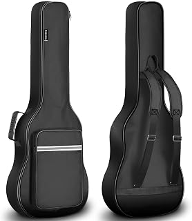 CAHAYA Classical Guitar Bag 39 Inch Guitar Gig Bag Soft Case 6 mm Thick Padding Guitar Backpack with Large Pocket Reflective Bands Model CY0288