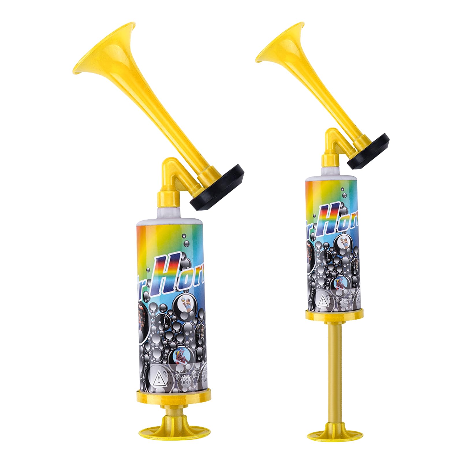 2PCS Tromba d'Aria Portatile Corno da Stadio Air Horn Clacson da Calcio Fanfare Air Horn Estremamente Forte Handheld Air Horn Riutilizzabile per Eventi Sportivi Celebrazioni