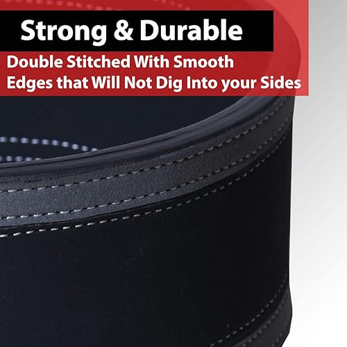 Miniatura 9 de IBRO Cinturón de gimnasio con palanca de levantamiento de pesas Potencia de 0.315 in, 0.394 in o 0.512 in Cinturones de cuero genuino de alta