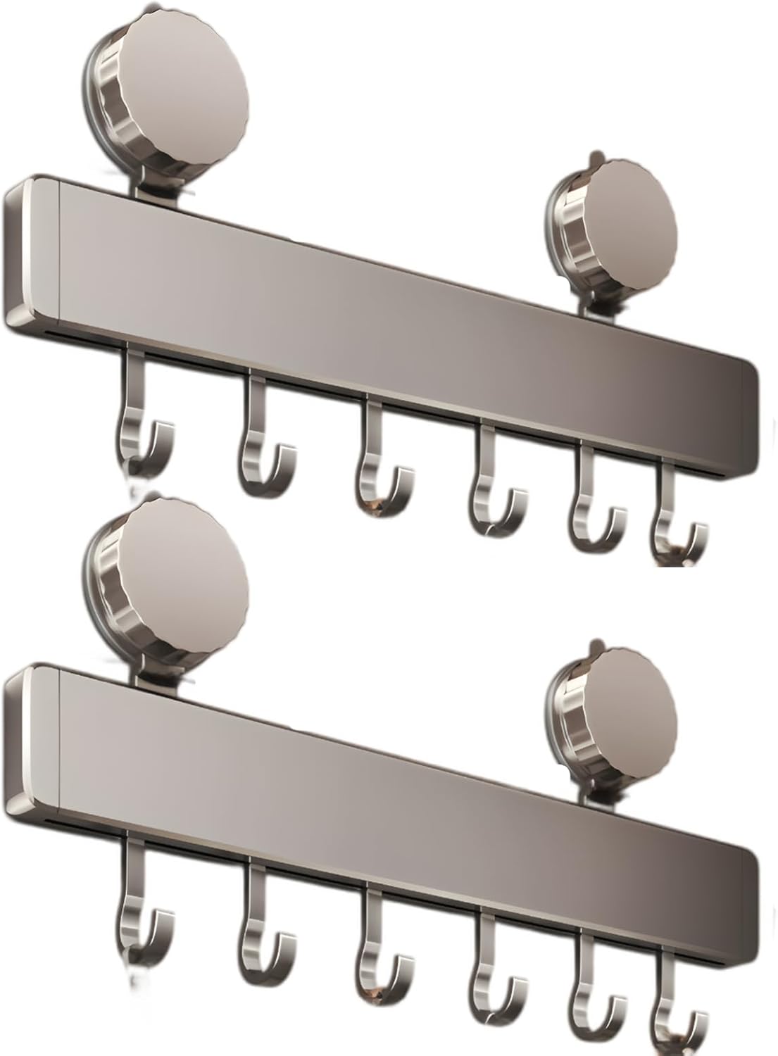 Suction Cup Hooks for Shower – Bathroom Reusable Hooks for Towels, Robes & Loofah – No-Drill Mounting on Kitchen,Bedroom,Hotel,Walls,Metal,Glass,Mirrors,Tile & Smooth Non-Porous Surfaces(6 hook)