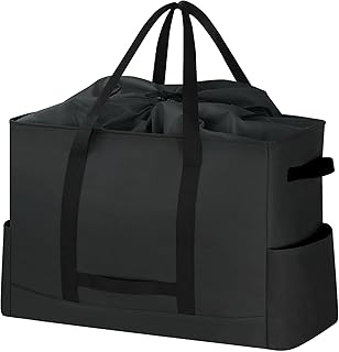 DSDCDJ Extra Große Reisetasche, Erweiterbare Wasserdicht Reisetasche, Heavy Duty Tragetasche mit verstärkten Griffen, Faltbare Tote Bag für Reisen, Camping, Sport & Umzugskartons, 60x25.4x50cm
