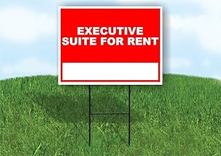 Executive suite for rent Write On Me Red 18x24 in Single Sided Yard Road Sign w/Stand