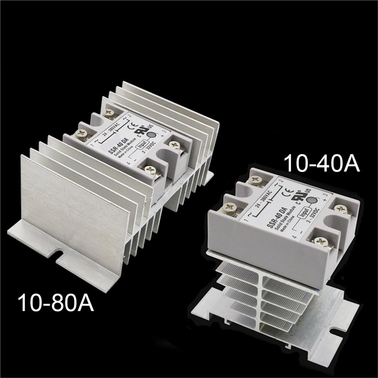 1 Uds SSR-10DD SSR-25DD SSR-40DD SSR 10A 25A 40A módulo de relé de estado sólido Entrada de DC3-32V a DC12-220V Control de voltaje CC(SSR-40A)