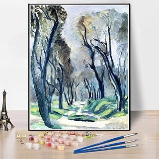 DIY Oil Painting Kit,A Glimpse of Notre Dame in The Late Afternoon Painting by Henri Matisse DIY Painting Paint by Numbers Kits On Canvas