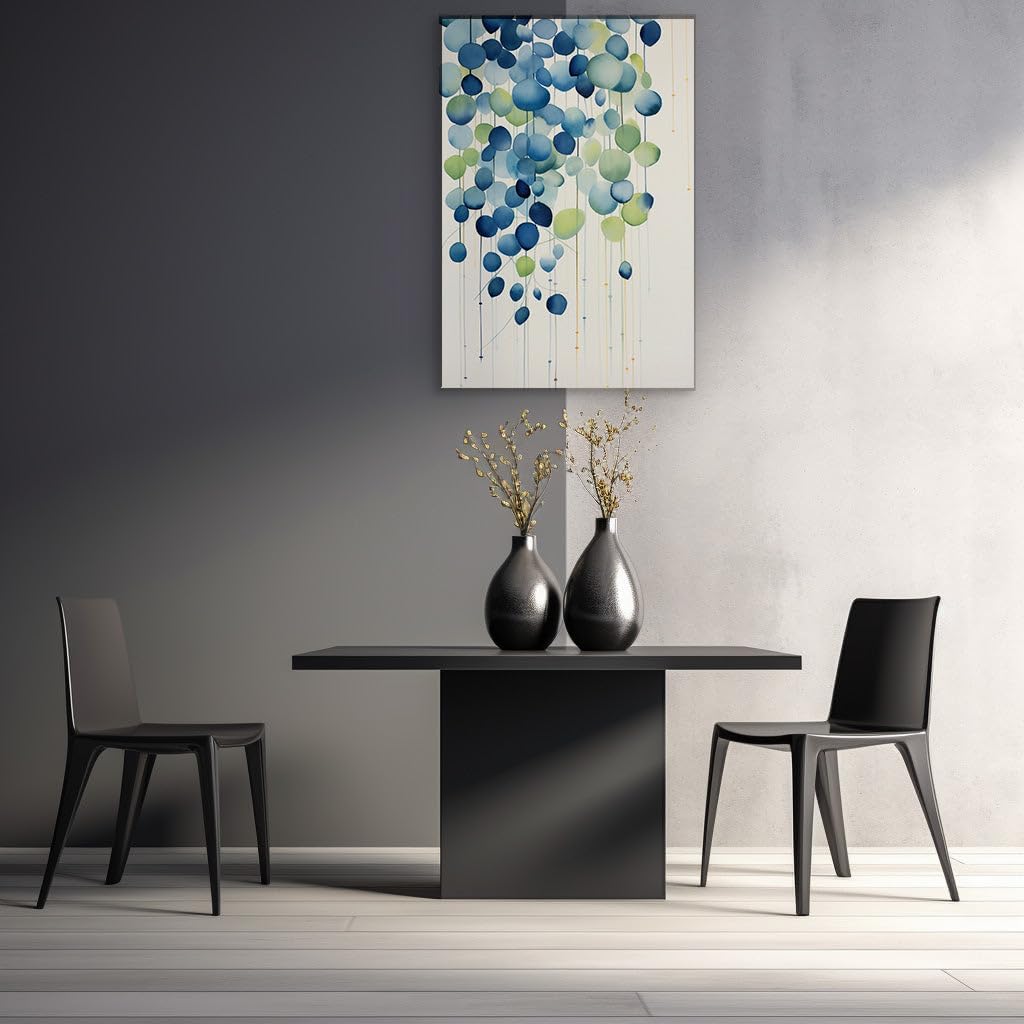 Canvas for Living room. Harmony in Motion: Unraveling the Mystique of BADDBRIO's Abstract Realm, 27 x 18 inch Canvas Wall Art - Ready to Hang - 69x46 cm (27x18 inch)